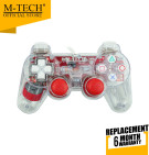 M-Tech Original Gamepad Stick Single Getar Transparant Merah